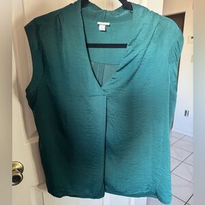 a new day Teal V-Neck Blouse